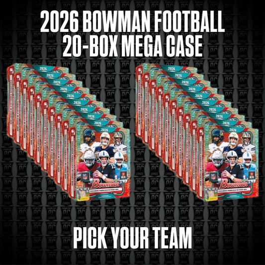 20-Box CASE 2026 Bowman MEGA Football Break - Pick Your Team (Sunday 10/4/26)
