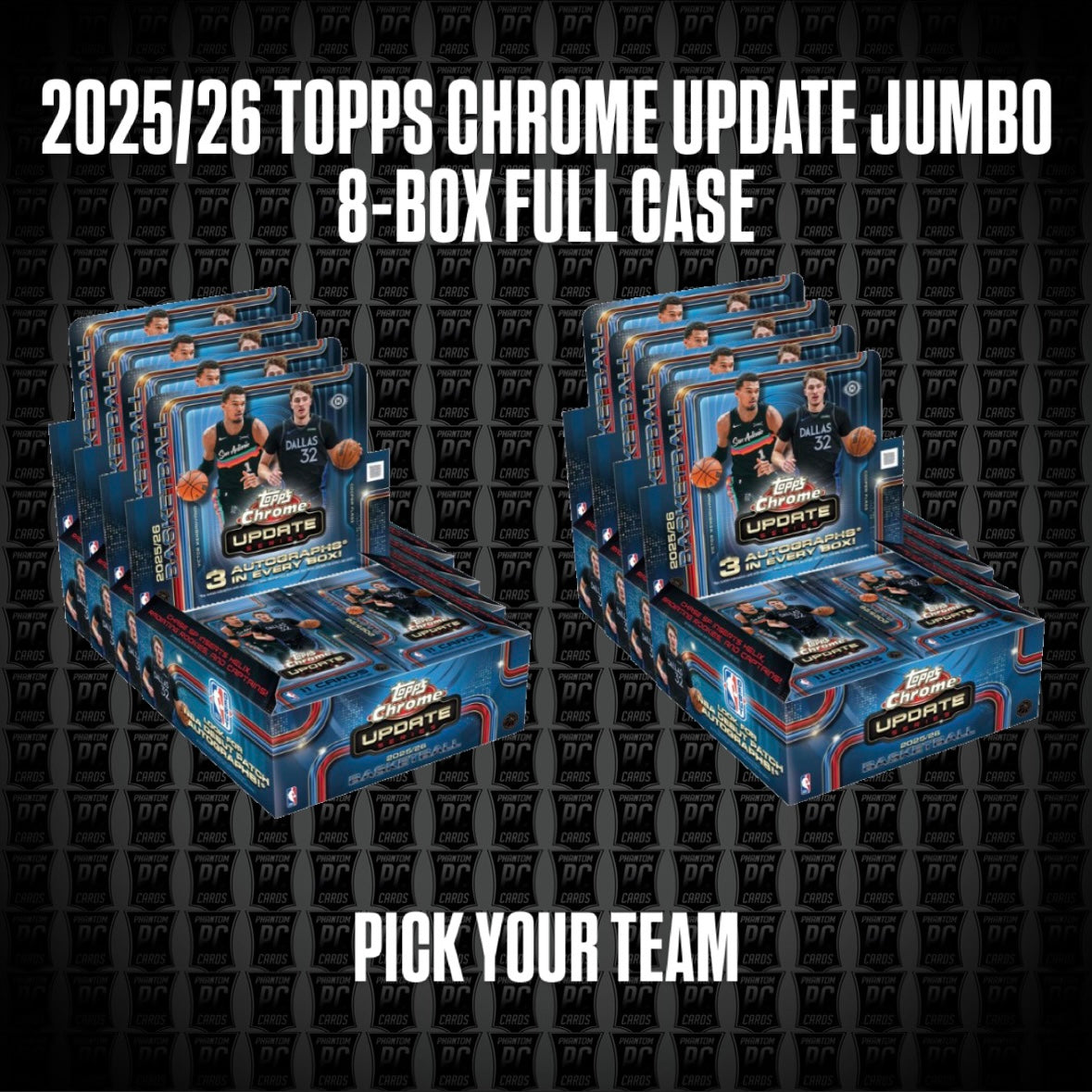 *RELEASE DAY* 8-Box CASE 2025 Topps Chrome Update JUMBO Basketball Break - Pick Your Team (Thursday 8/6/26)