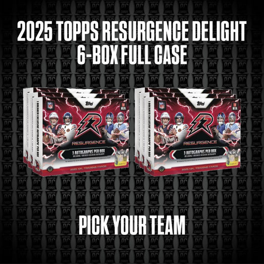 6-Box CASE 2025 Topps Resurgence BREAKER'S DELIGHT Football Break - Pick Your Team (Sunday 8/2/26)
