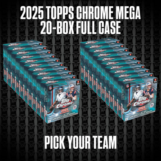 20-Box CASE 2025 Topps Chrome MEGA Football Break - Pick Your Team (Thursday 6/11/26)