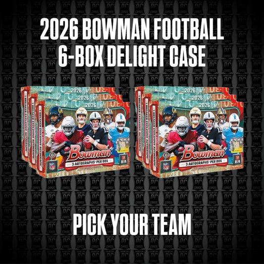 6-Box CASE 2026 Bowman BREAKER'S DELIGHT Football Break - Pick Your Team (Sunday 10/4/26)